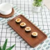 Nhật Bản phong cách pallet gỗ rắn tấm gỗ hình chữ nhật khay gỗ rắn khay gỗ khay trà khay nướng thịt nướng tối - Tấm Tấm