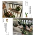 Cửa sổ nổi ban công lan can giá hoa treo tường trong nhà phòng khách treo bảng lưu trữ màu xanh mọng nước thì là bệ cửa sổ kệ gỗ đặc