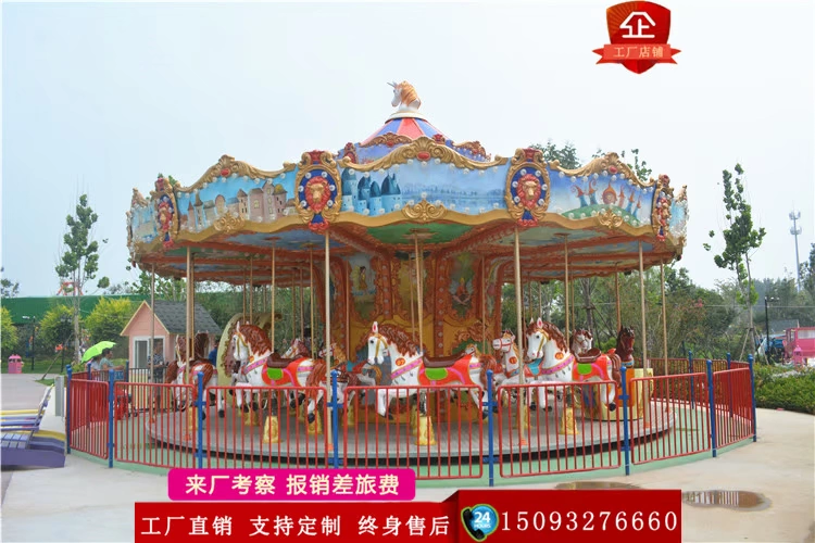 Carousel sang trọng 36 chỗ dành cho Trẻ em dành cho người lớn Thiết bị giải trí Xe đưa đón mini Công viên thắng cảnh Công viên giải trí voi bay Thần Châu - Thiết bị sân khấu