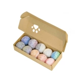 Meowcard красочный шерстяной шерстяной шарик ручной колокол колокол колокола, дразняя игрушечную игрушку -хе -хе -хе, установил новый продукт