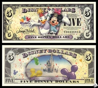 [Mỹ] New Disney (Disney) 5 nhân dân tệ tiền giấy nước ngoài tiền xu đồng xu cổ