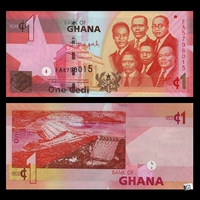[Châu Phi] thương hiệu mới UNC Ghana 1 Cedi tiền giấy nước ngoài tiền tệ ngoại tệ xu cổ