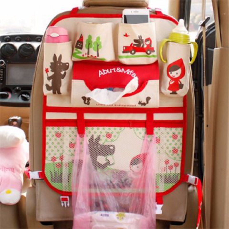 Little Red Riding Hoodautomobile back Storage bag multi-function vehicle chair back Hanging bag Vehicle storage box Inside the car Storage bag articles