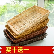 Wicker tiệm bánh cửa hàng nhà mây lưu trữ giỏ retro nhà bếp cung cấp trang trại snack hộp trái cây trang trí - Trang chủ