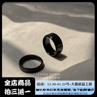 Брендовое черное универсальное кольцо для влюбленных из нержавеющей стали подходит для мужчин и женщин, на указательный палец