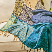 Bắc Âu phong cách tối giản bông đan chăn bông chăn hai mặt chăn hình học giải trí máy lạnh chăn mền chăn sofa - Ném / Chăn