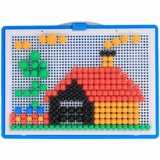 Большая вариационная головоломка с грибочками-гвоздиками, строительные кубики, конструктор для детского сада, интеллектуальная игрушка, раннее развитие