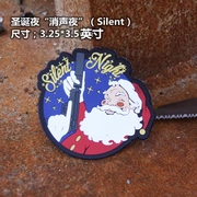 Santa Claus Đêm Tâm Trạng PVC Ma Thuật Sticker Stereo Armband Morale Chương Quân Đội Fan Chiến Thuật Ba Lô Sticker
