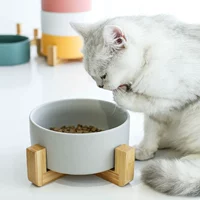 Керамическая кошачья чаша кошка кухня кошачья миска для собачья миска для собачьей чаши для питья вода двойная миска для защиты шейки матки