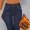 Mẹ trung niên quần jeans nữ cộng với nhung dày mùa thu và mùa đông eo cao thẳng trung niên chân nhỏ quần dài cỡ lớn