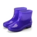 Giày đi mưa nữ dành cho nữ trưởng thành Giày mưa ống ngắn Giày không thấm nước trong ống cao su nữ Giày cao ống cao gót trượt giày thể thao chống nước Rainshoes