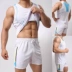 Cotton thể thao phù hợp với nam giới chạy thể dục vest quần short hai mảnh lỏng thân thiện với da mịn và nhanh chóng làm khô quần áo giản dị