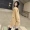 Áo khoác lông cừu dạng hạt dài tay 2019 thu đông mùa đông Hàn Quốc phù hợp với áo dài cổ áo đơn Nizi áo khoác nữ - Accentuated eo áo