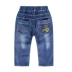 Trai denim quần cotton lớn trẻ em bảy quần phần mỏng trai sinh viên bé quần mùa hè 3-9-16 yếm bò cho bé Quần jean