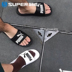 Siêu làm Puma mới màu đen và trắng vài thể thao trung tính cổ điển dép không thấm nước 360265-10 dép nam quai ngang Dép thể thao