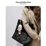 Оригинальная вместительная и большая цепь с пухом, универсальная сумка, коллекция 2023