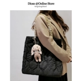 Оригинальная вместительная и большая цепь с пухом, универсальная сумка, коллекция 2023