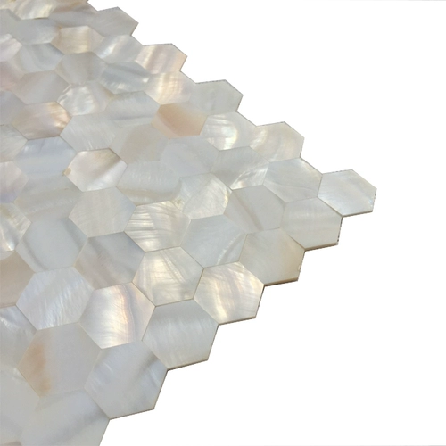 Гексагона натуральная раковина мозаичная плитка плотная фоновая стена крыльца европейская гостиная в ванной комнате головолом