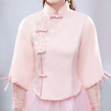 Демисезонное длинное платье подружки невесты, вечернее платье, китайский стиль, делается под заказ, длина макси