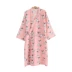 Nhật bản phong cách mỏng áo bông gạc áo choàng dịch vụ nhà kimono áo choàng tắm chín- điểm tay áo phần dài mảnh duy nhất nữ mùa hè