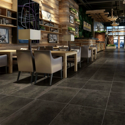 Ретро цементный кирпич все -полон, темно -серый антикварный кирпичный кирпичный гостиная кухня туалетная плитка не стекло плитка 600