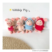 ENMA STUDIO dễ thương in đồ chơi lợn Weibi mặt dây chuyền cô gái búp bê sang trọng móc túi treo đồ trang trí - Đồ chơi mềm