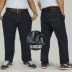 Người mẫu thu đông quần jean nam trung niên cộng với phân XL lỏng mỡ bố cao eo cao cộng nhung áo thể thao Cao bồi