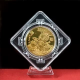 2024 г. Год дракона, Золотая монета Золота Золотая Дракон Глава Вращение Акриловая декоративная сумка для ткани для набора денег деньги Матери Валюта Коллекция Новый год