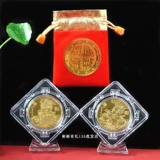 2024 г. Год дракона, Золотая монета Золота Золотая Дракон Глава Вращение Акриловая декоративная сумка для ткани для набора денег деньги Матери Валюта Коллекция Новый год