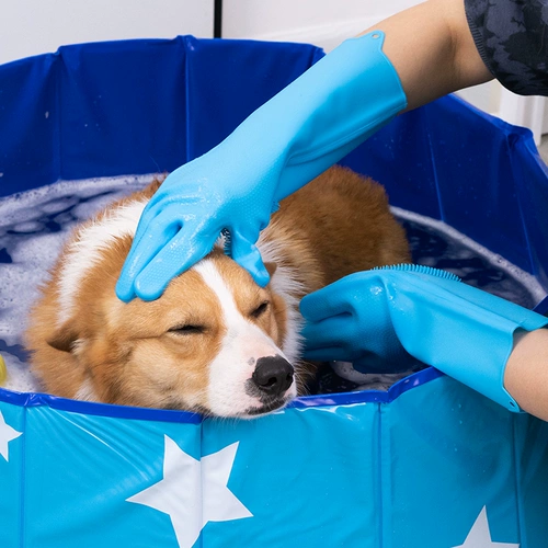 ПЭТ -ванные перчатки Curchia wath artifact firewood teddy dog ​​щетка для ванны, чтобы предотвратить массаж прикуса