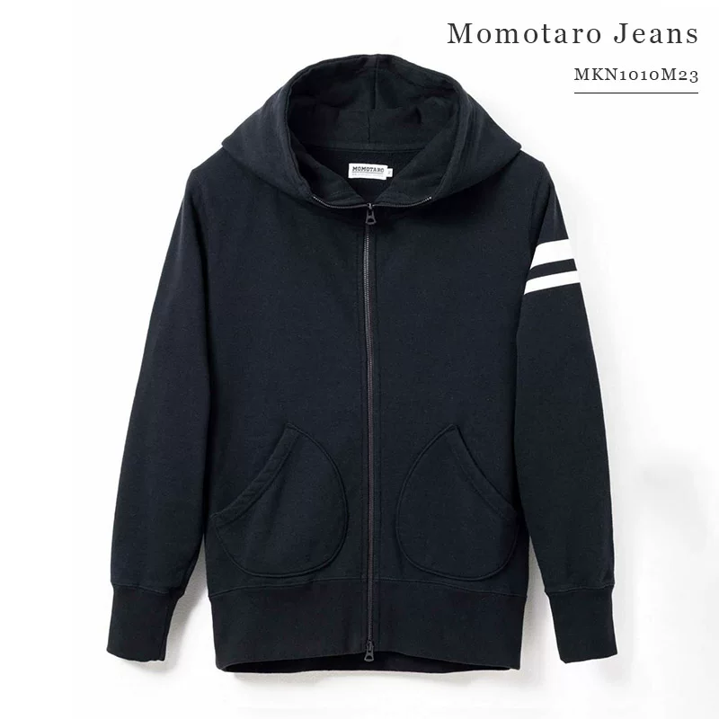 Momotaro Jeans MKN1010M23 Сатсука тяжёлый молниевый худи модный свитер