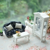 Маленький деревянный кукольный домик, игра с едой, маленькая мебель, масштаб 1:12