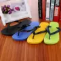 LUOFU Luo áp dụng cao su rắn màu flip flops của nam giới thường dép và dép nam chân không trượt kích thước lớn giày bãi biển dép da nam cao cấp