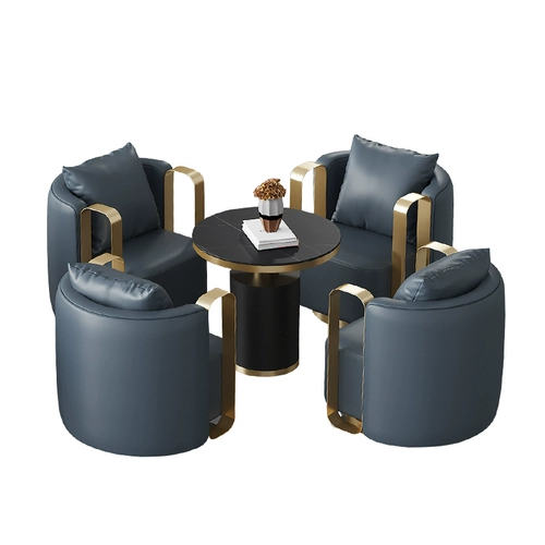 Легкий роскошный современный одно -личный змеиный гостиничный столик в гостиничном магазине и зона комбинированного переговоров. Сеть красное ротация повседневное кресло