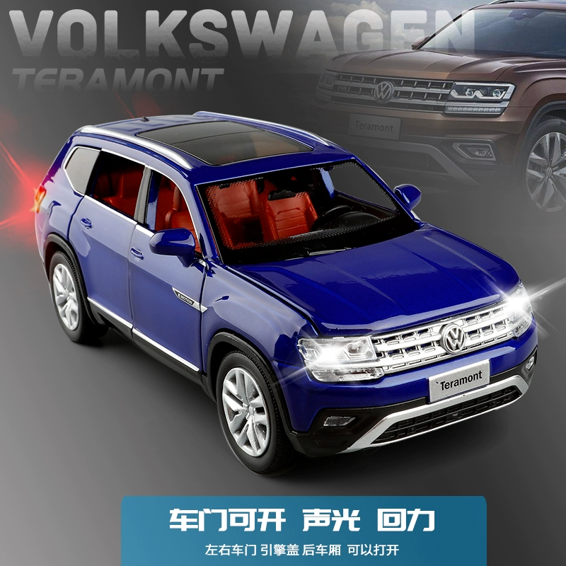 Shenghui 1/32 Volkswagen Tourang sáu cửa xe off-road âm thanh và ánh sáng kéo trở lại hợp kim mô hình xe mô phỏng đồ chơi xe mô hình - Chế độ tĩnh