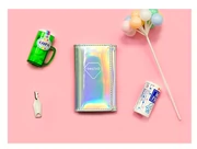 Thời trang Hàn Quốc đầy màu sắc mềm mại chị em laser xách tay túi chìa khóa bằng sáng chế túi da bằng sáng phản quang ví da sáng - Trường hợp chính