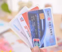 Thẻ gạo thẻ nhựa mềm trong suốt an ninh xã hội xách tay mềm bảo hiểm y tế Thẻ bạch tuộc mềm bìa đơn giản - Hộp đựng thẻ ví đựng tiền nữ nhỏ gọn