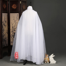 Старинное пальто 若水舫披风双层飘逸披肩斗笠男女通用薄款中国风简约古风披肩明制