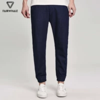 Mark Huafei jeans chính màu denim quần mùa thu lỏng phần quần jeans giản dị quần baggy nam