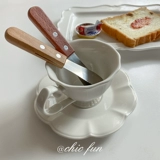 Chicfun деревянная ручка варенья, соус из запеченного масла в ретро, ​​соус, соус, сыр нож навязый.