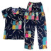 Bông lụa đồ ngủ nữ mùa hè phù hợp với trung niên mẹ ngắn tay quần cotton nhân tạo phần mỏng hai mảnh bông có thể được đeo Bộ Pajama