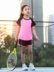 Quần áo trẻ em nhanh khô quần áo thể thao phù hợp với mùa hè Cô gái tay ngắn quần áo yoga trong quần áo trẻ em ngoài trời chạy thể thao - Quần áo ngoài trời cho trẻ em quan ao the thao be trai Quần áo ngoài trời cho trẻ em