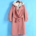 Dòng quần áo mùa đông tốc độ dòng mới với áo gió eo + mũ trùm đầu bên trong áo khoác để khắc phục 168 - Xuống áo khoác Xuống áo khoác
