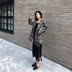 Một fishstudio cá muối houndstooth blazer ấm áp đầy đủ len giản dị retro hai mặt áo khoác nữ de thương Áo len lót đôi