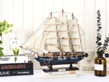 Модель корабля, реалистичная фигурка из натурального дерева ручной работы, украшение