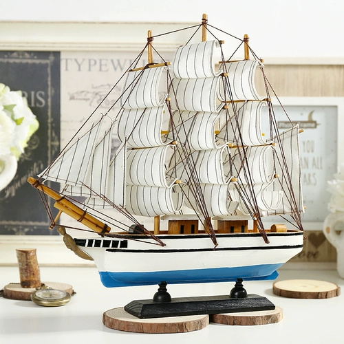 Деревянная модель корабля, реалистичная фигурка из натурального дерева, украшение ручной работы, подарок на день рождения