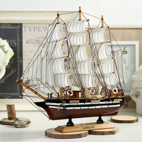 Деревянная модель корабля, реалистичная фигурка из натурального дерева, украшение ручной работы, подарок на день рождения