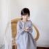 18 mùa thu quần áo trẻ em Hàn Quốc bé gái tay dài cotton bên váy công chúa trẻ em váy dài đến đầu gối - Váy váy trẻ em 11 tuổi Váy