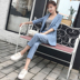 Linen phù hợp với phù hợp với nữ Hàn Quốc ladies hương thơm nhỏ chic nhỏ phù hợp với áo khoác chín quần gió Anh hai mảnh phù hợp với áo khoác công sở Business Suit