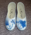 Một thương hiệu của Bắc Kinh cũ giày vải L-45 sen tăng canvas doodle vẽ tay y tá giày retro Hanfu giày Plimsolls
